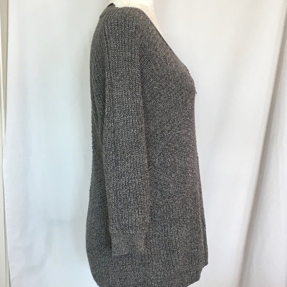 DKNY Small Grey Chunky Cable Knit Tunic Sweater - Picture 4 of 8